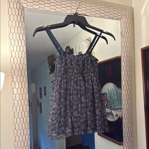 Floral Blue Sleeveless top